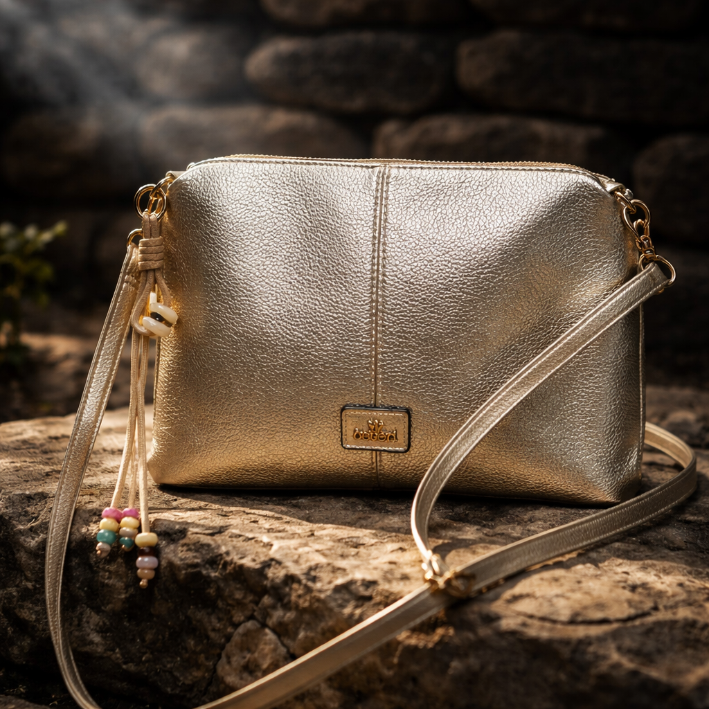 Elegante Damenhandtasche von Coveri in Gold 2611