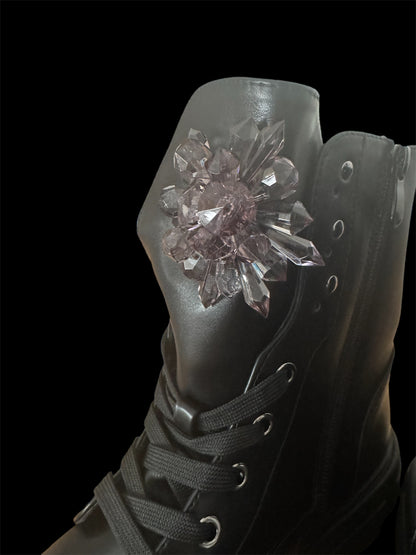 Damen kurze Stiefeletten / Boots in klassischem Schwarz