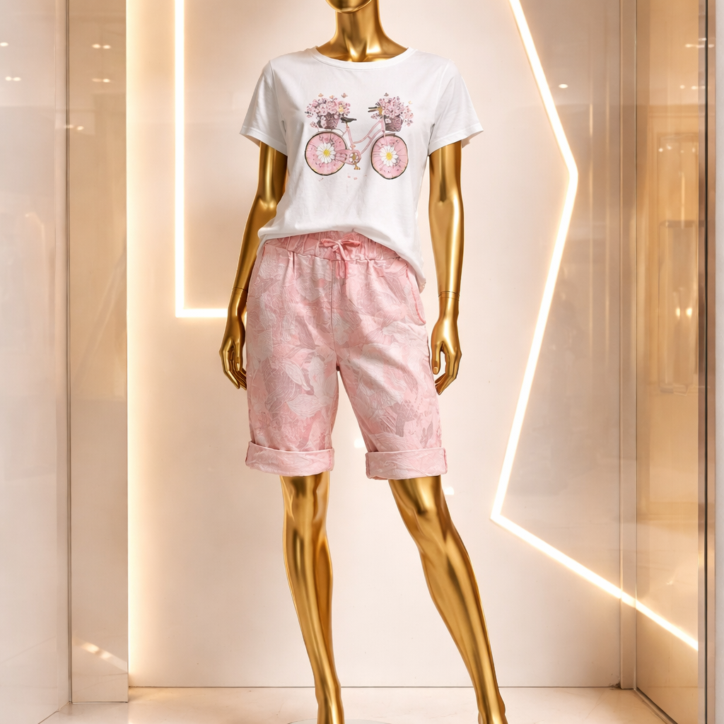 Damen Bermuda-Shorts mit modernem Farbverlauf #39