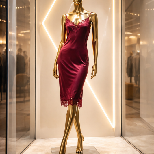 Slip Dress mit Spitze 2625