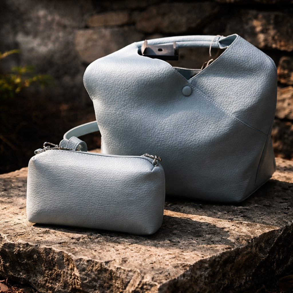 Elegante 2-in-1 Tasche aus weicher Eco-Leder-Qualität