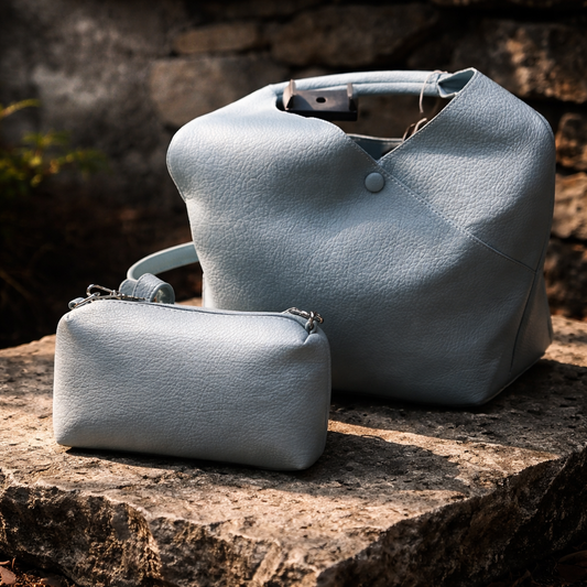 Elegante 2-in-1 Tasche aus weicher Eco-Leder-Qualität